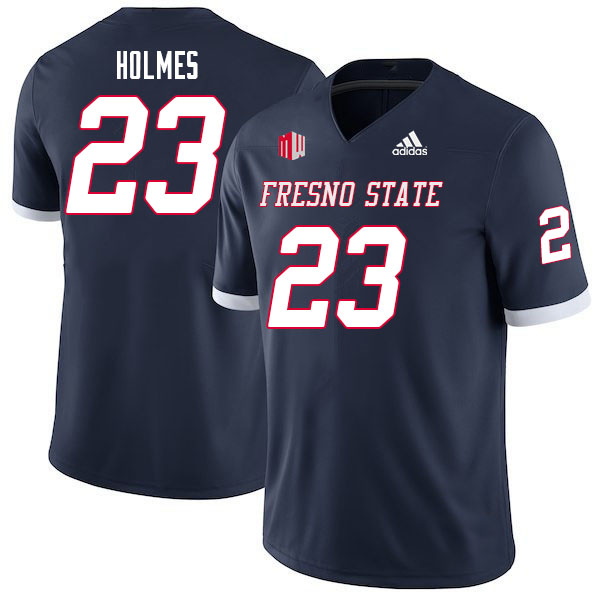 Men #23 Jacob Holmes Fresno State Bulldogs College Football Jerseys Sale-Navy